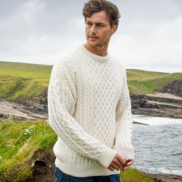 the irish store Other - the irish store traditional merino wool aran pullover sweater mens/unisex